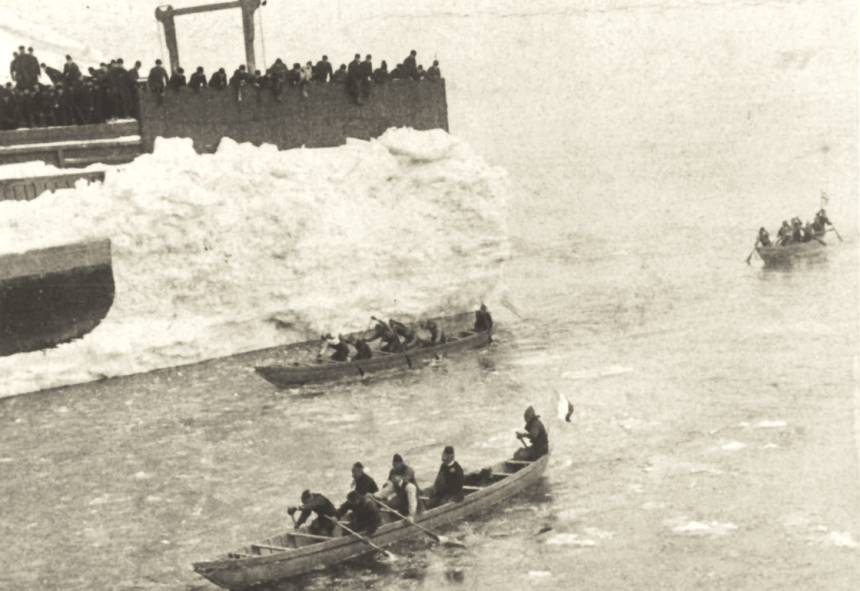 Naviguer en canot sur les glaces: du transport au sport