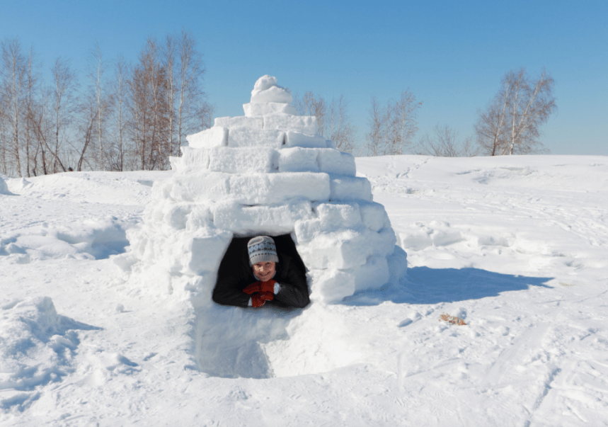 Un château de neige familial pour le deuxième défi #accentsolidaire