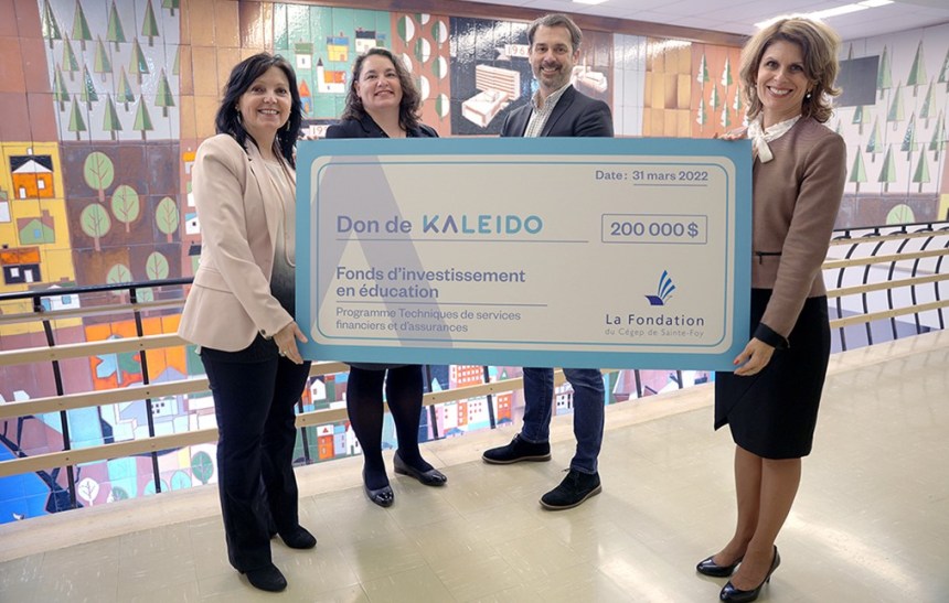 Kaleido contribue à un fonds en éducation financière au Cégep de Sainte-Foy